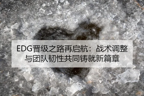 EDG晋级之路再启航：战术调整与团队韧性共同铸就新篇章